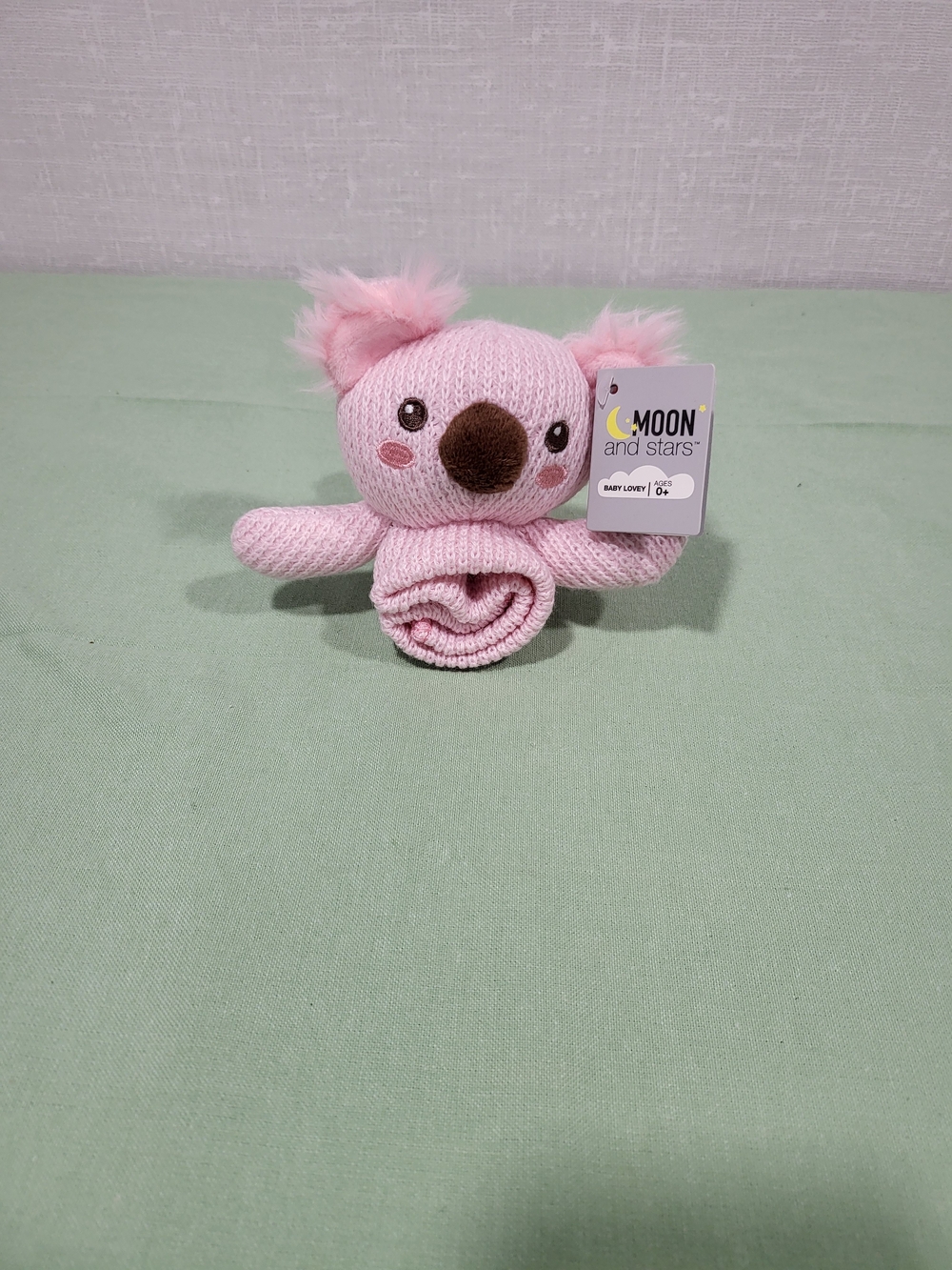 Pink Koala Knit Lovey Blankey for Babies